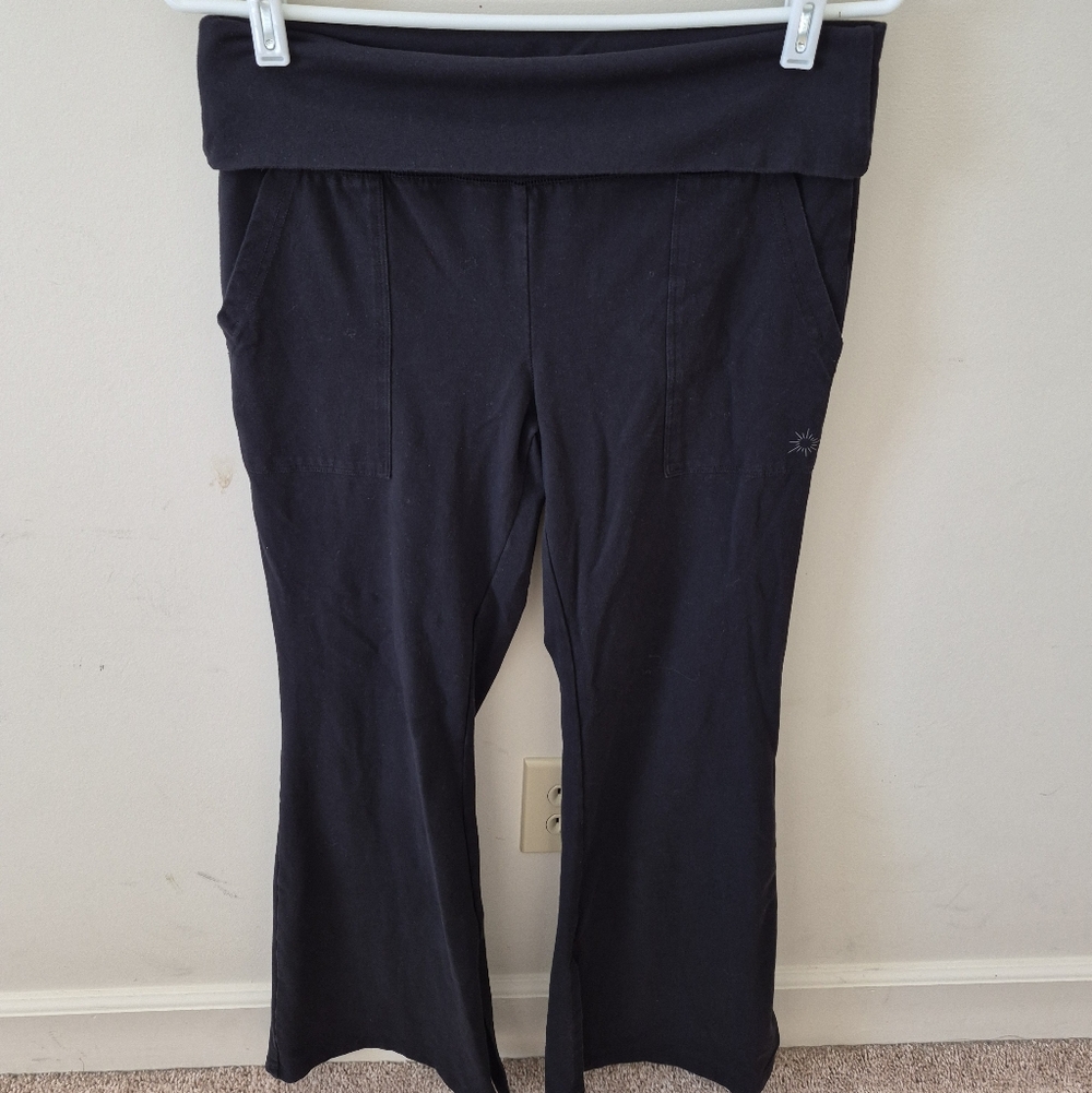 Aerie Black Fold-Over Waist Leggings